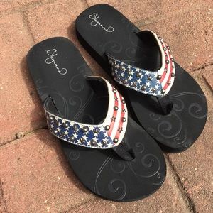 Shyanne American Flag Flip Flops